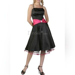 Pink and Black Small Semi Formal Dress